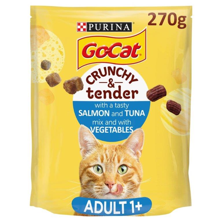 (Delist) Go-Cat Crunchy & Tender Salmon Tuna & Vegetable 270g