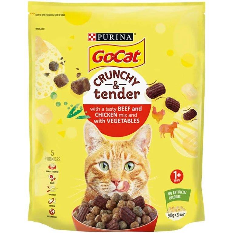 (Delist) Go-Cat Crunchy & Tender Beef Chicken & Vegetable 900g