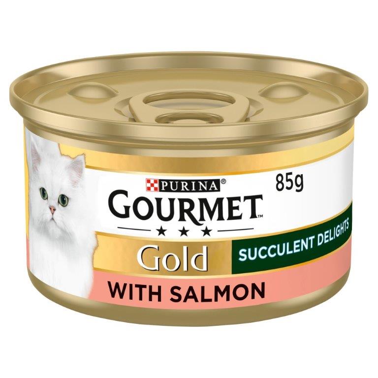 (Disontinued) Gourmet Gold Succulent Delights & Salmon (12 x 85g) 1.02kg
