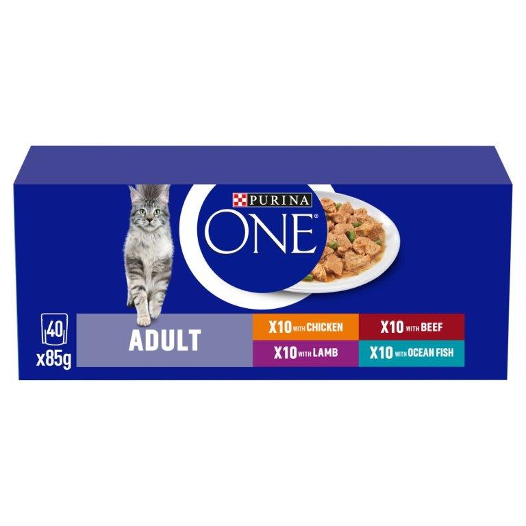 (STANDARD) Purina ONE Adult Cat Mini Fillets in Gravy (40 x 85g)