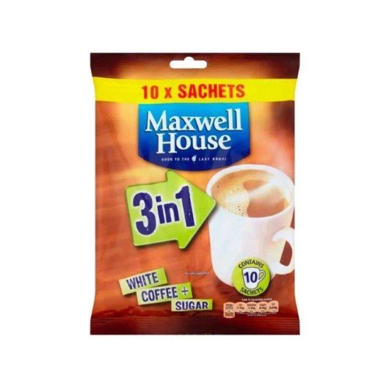 (DELIST) Maxwell House Instant 3in1 Coffee Sachets (10 x 15.2g) 152g