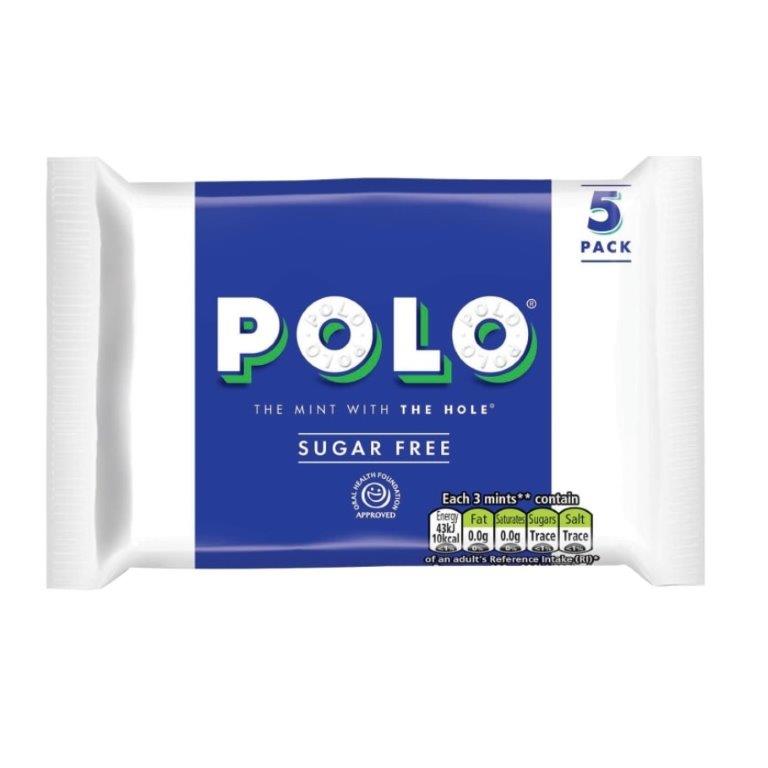 (STANDARD) Polo Mint Sugar Free 5pk (5 x 24.5g) 122.5g