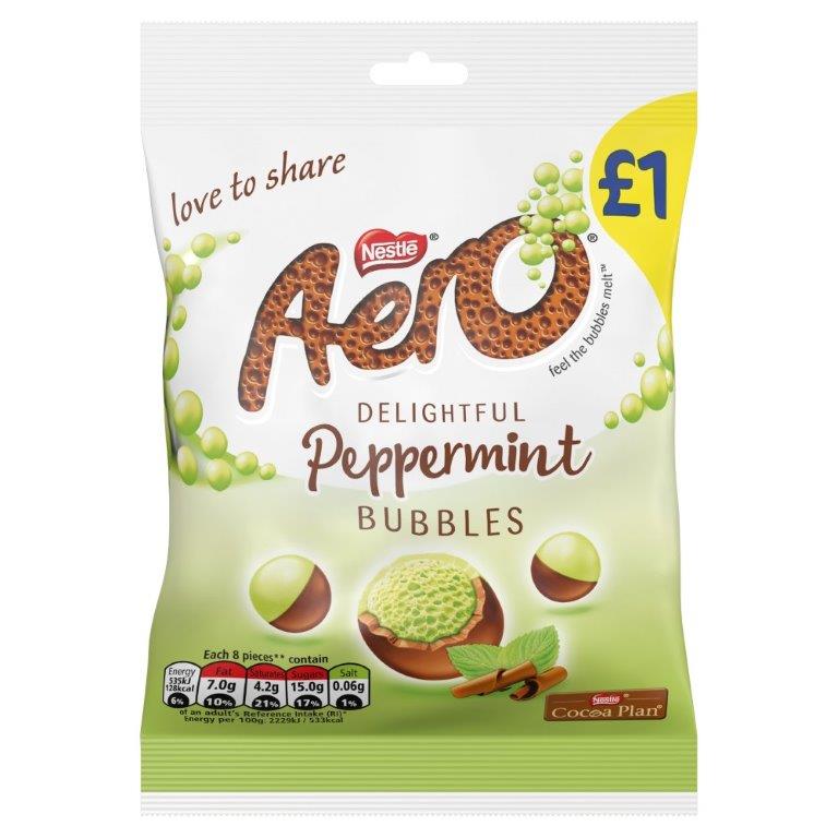 Aero Bubbles Peppermint Hang Bag PM £1.65 80g