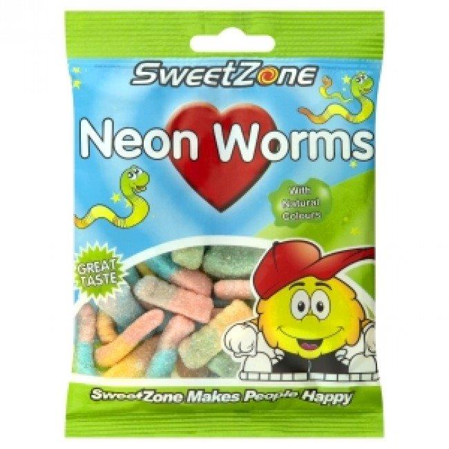 Sweetzone Neon Worms Bag 90g