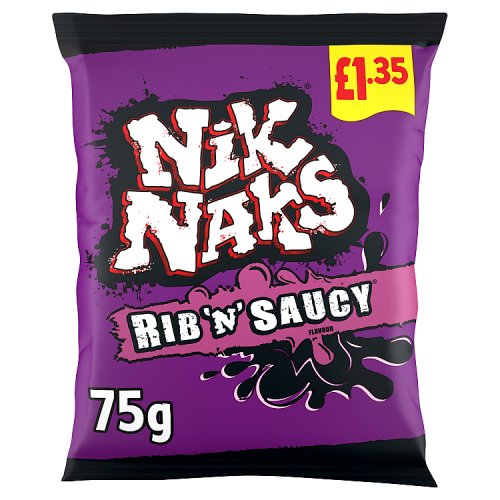 Nik Naks Rib N Saucy PM £1.35 75g