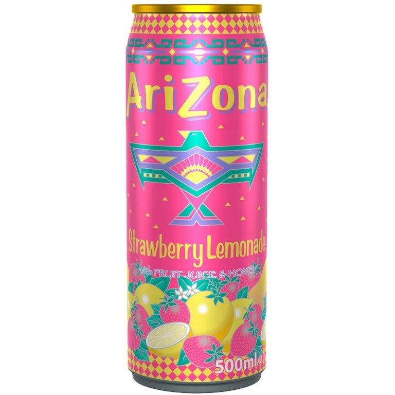 (STANDARD) AriZona Can Strawberry Lemonade 500ml
