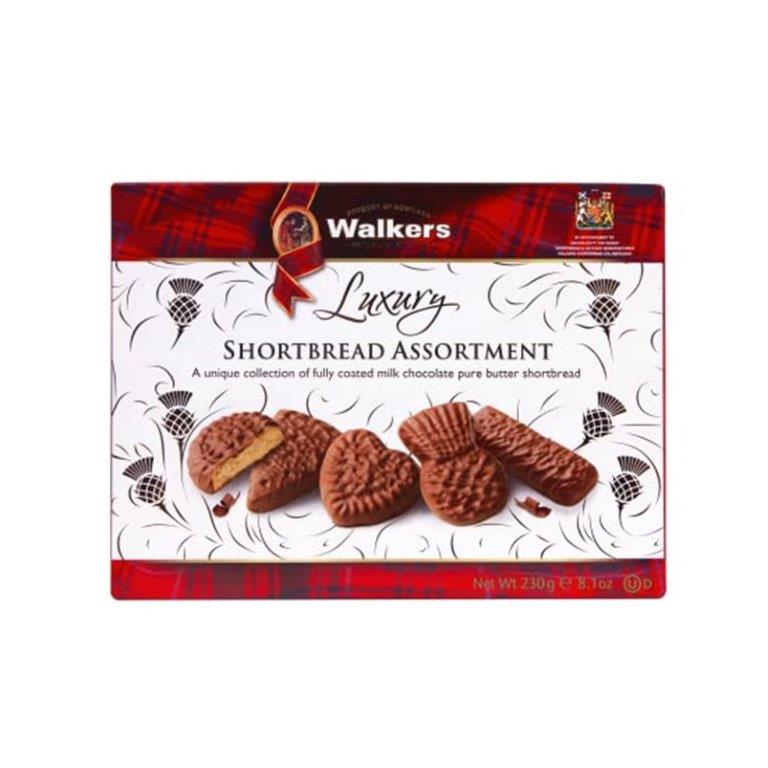 (DELIST) Walkers Chocolate Shortbread Assorted Shapes 230g