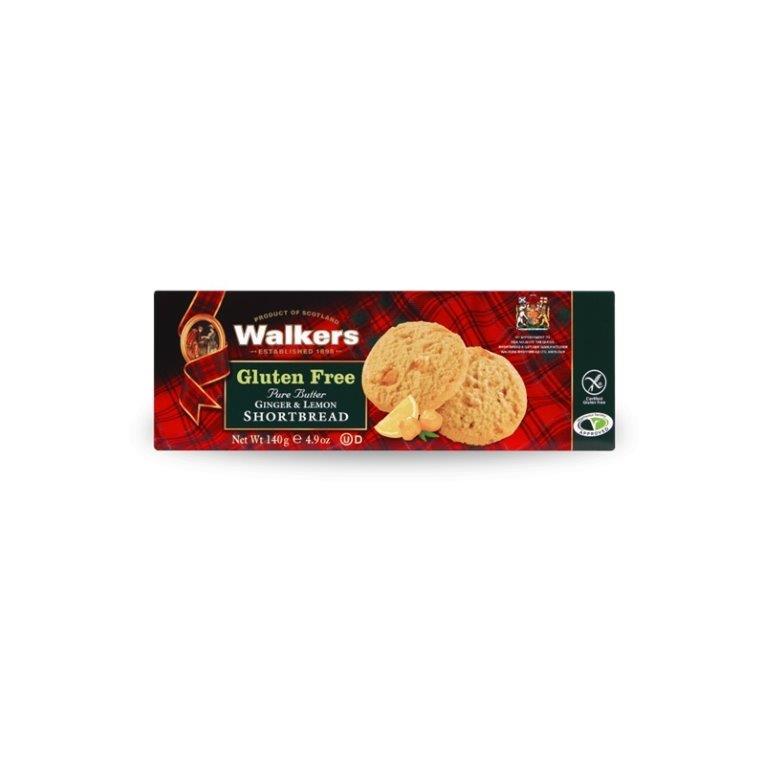 (DELIST) Walkers Gluten Free Ginger & Lemon Shortbread 140g