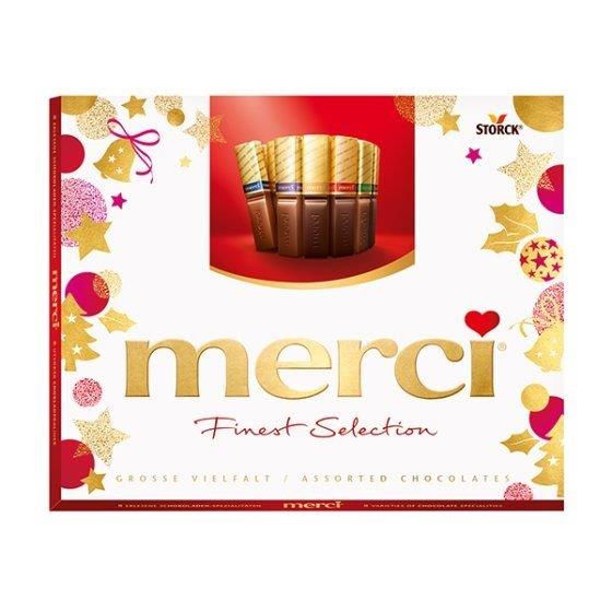 (DELIST)Merci Finest Milk Dark Selection Xmas Sleeve 250g