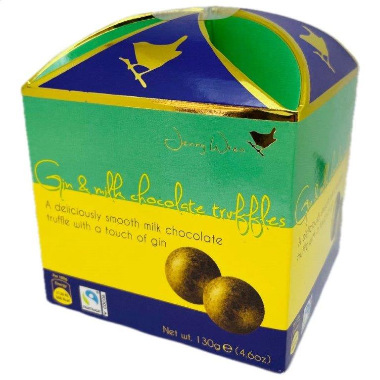 (Discontinued) Jenny Wren Dark Chocolate Gin Truffles In Circus Box 130g