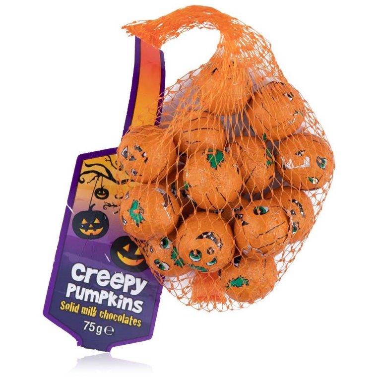 (DELIST)Creepy Milk Chocolate Halloween Pumpkins Net 75g