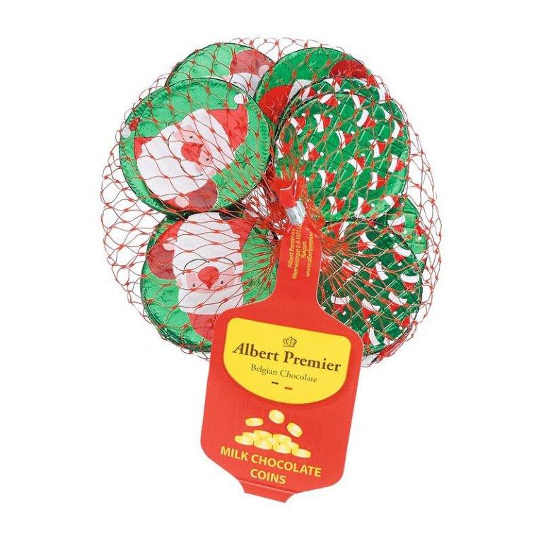 (Discontinued) Albert Foiled Santa Chocolate Net Of Coins 65g