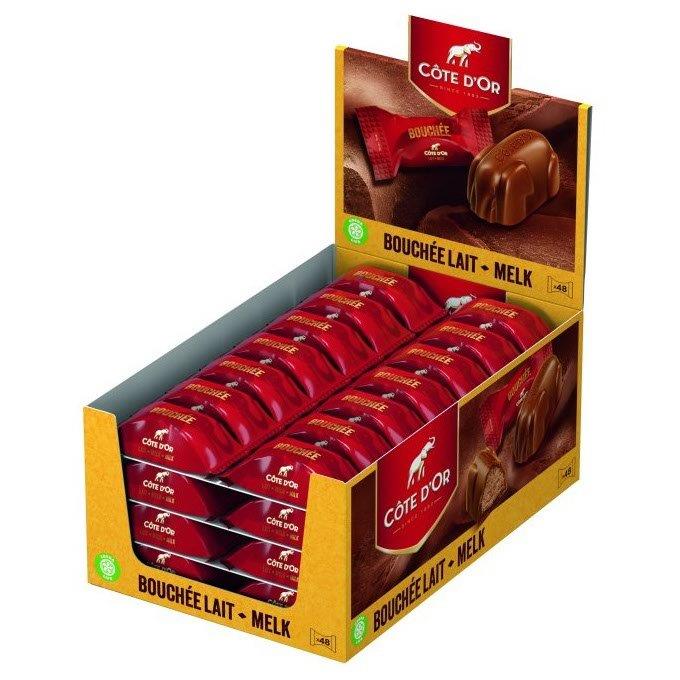 (Discontinued) Cote D'Or Milk Chocolate Bouchee Filled & Praline In Counter Display 25g