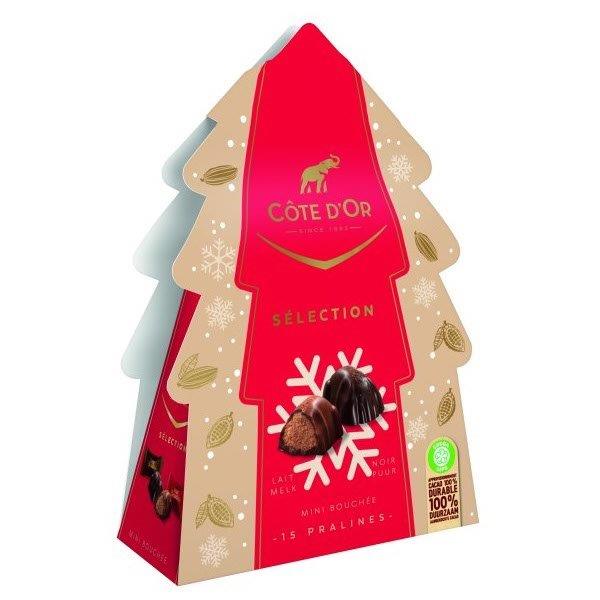 (Discontinued) Cote D'Or Mini Bouchee Selection In Christmas Tree Carton 130g