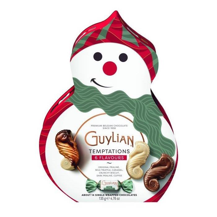 (Discontinued) Guylian Temptations Snowman Box Of Twist Wrapped Mixed Sea Horses 135g