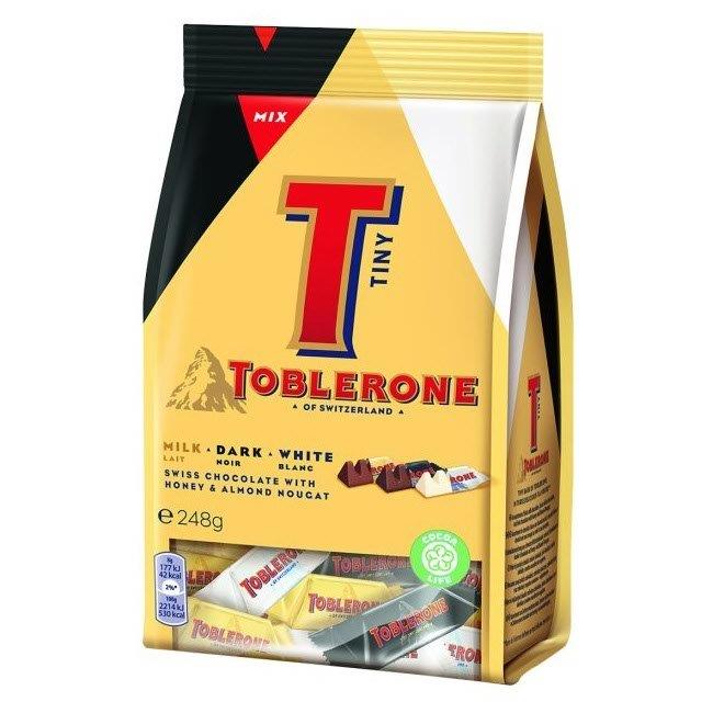 (Discontinued) Toblerone Tiny Mix Of Mini Toblerones In Bag 248g