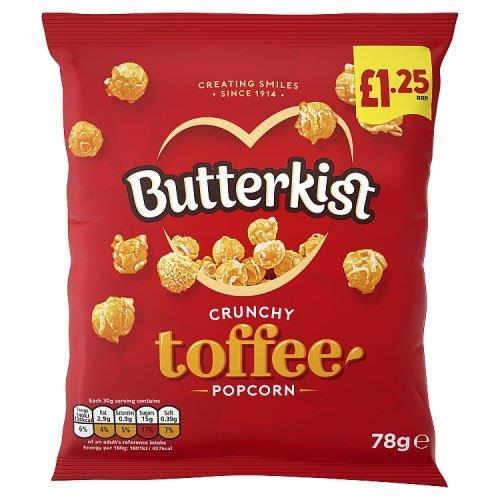 Butterkist Crunchy Toffee Popcorn PM £1.35 78g