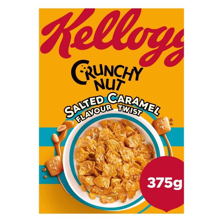 (STANDARD) Kelloggs Crunchy Nut Salted Caramel Twist 375g