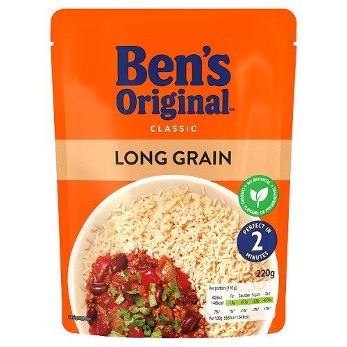 Bens Original RTH Rice Long Grain Rice 220g