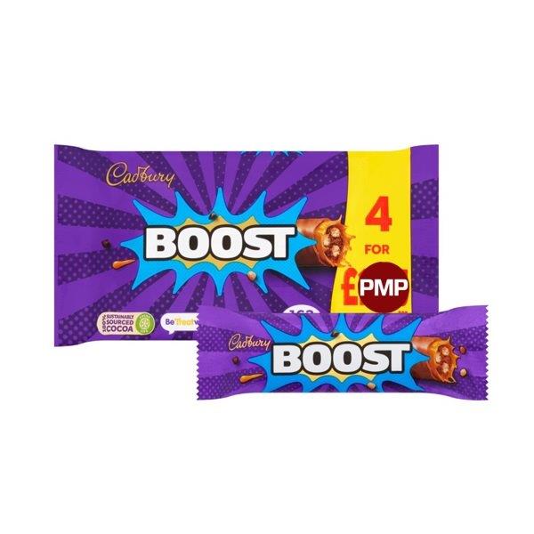 (STANDARD) Cadbury Boost 4pk (4 x 31.5g) PM £1.65 126g