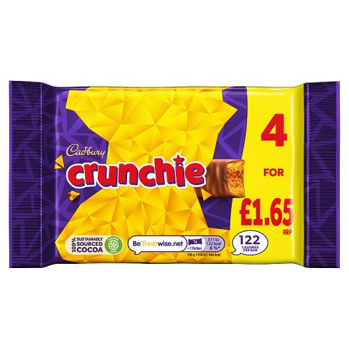 (STANDARD) Cadbury Crunchie 4pk PM £1.65 104.4g