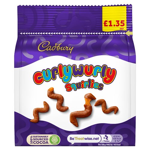 (STANDARD) Cadbury Curly Wurly Squirlies Bag 85g PM £1.50