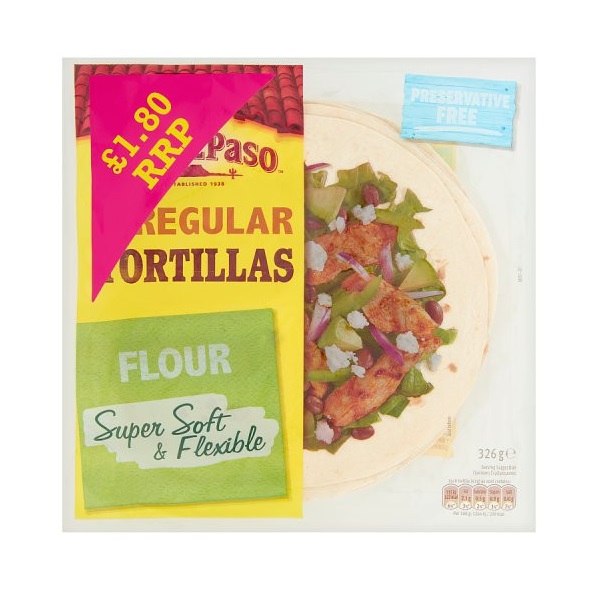(STANDARD) Old El Paso Flour Tortillas PM £1.80 326g