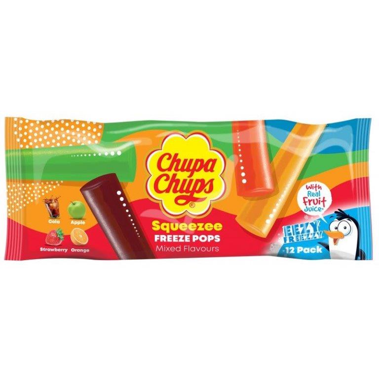 Chupa Chups Squeezee Freeze Pops 12pk 600ml