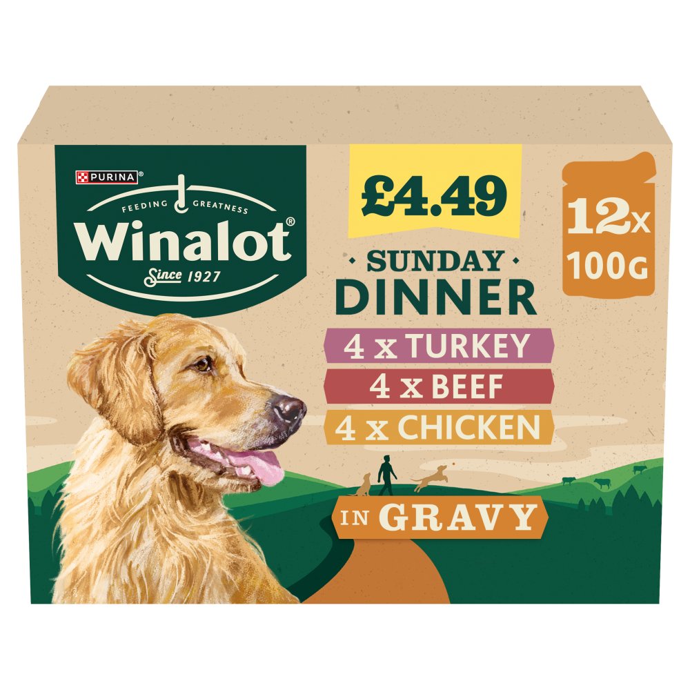 Winalot Sunday Dinners Variety PM £4.49 (12 x 100g)