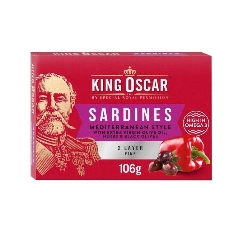 (DISCONTINUED) John West King Oscar Sardines Mediterranean Style 106g