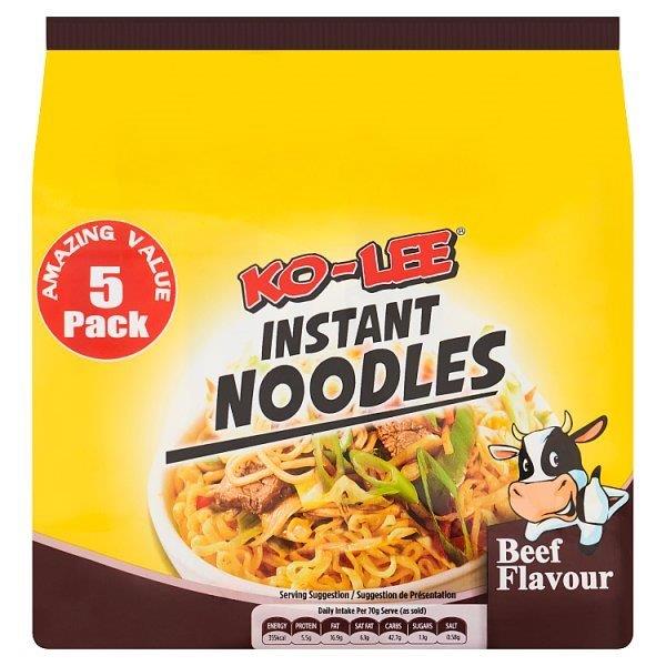(DELIST) Ko-Lee Beef Instant Noodles 5pk (5 x 70g) 350g