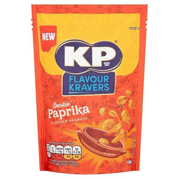 (DELIST) Kp Flavour Kravers Smokin Paprika Peanuts 140g