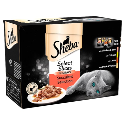 (DISCONTINUED) Sheba Wet Cat Pouches Succulent Mixed Selection In Gravy (12 x 85g) 1.02kg