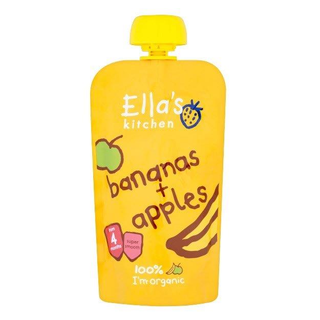 Ellas Kitchen Organic Bananas Apples Baby Pouch 4+ Months 120g