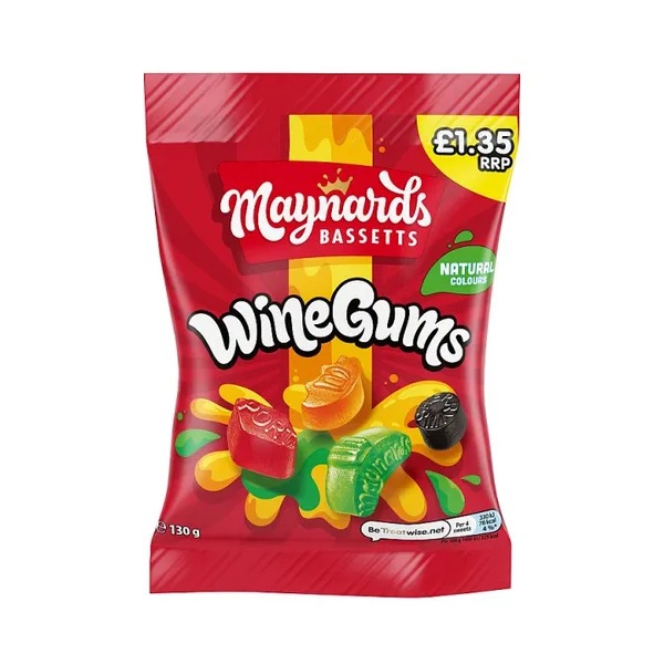(STANDARD) Maynards Bassetts Wine Gums PM £1.35 130g