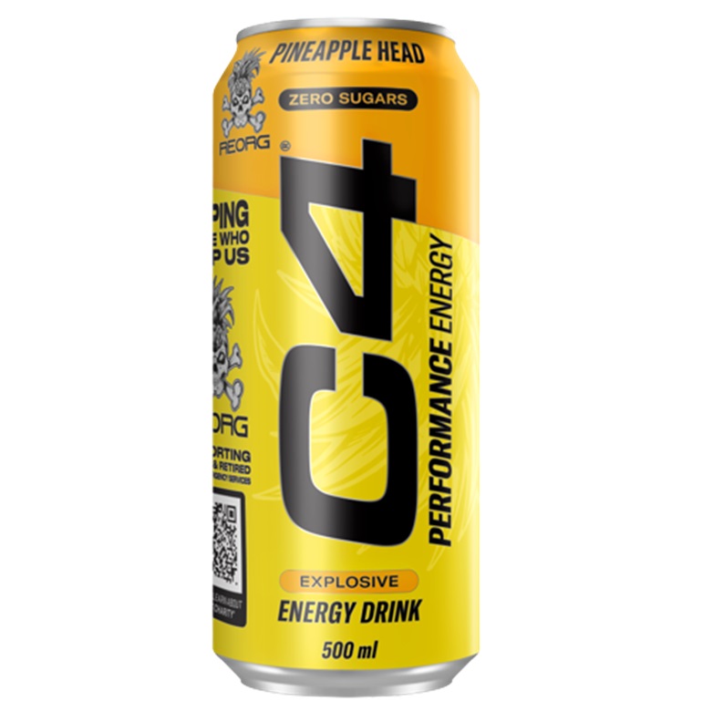 (DISCONTINUED) C4 Energy Carbonated Pineapple REORG Charity Can PM £1.59 500ml