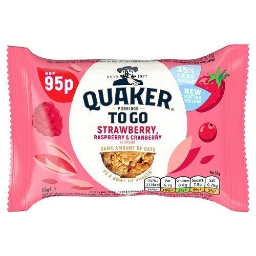 (DELIST) Quaker PTG Squares Strawb, Raspb & Cranb PM 95p 55g