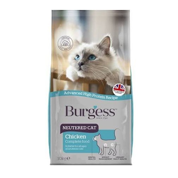 Burgess Cat Neutered Chicken with Duck 10kg