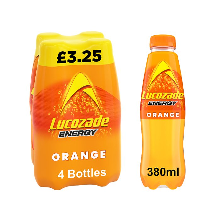 Lucozade Energy Orange 4pk ( 4 x 380ml) PM £3.25 (HS)
