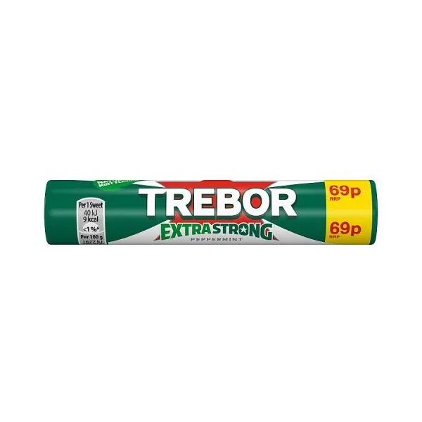 Trebor Extra Strong Mint Peppermint PM 69p 41.3g