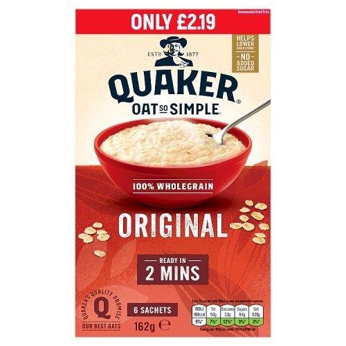 Quaker Oats So Simple Original 6 Sachets PM £2.29 27g