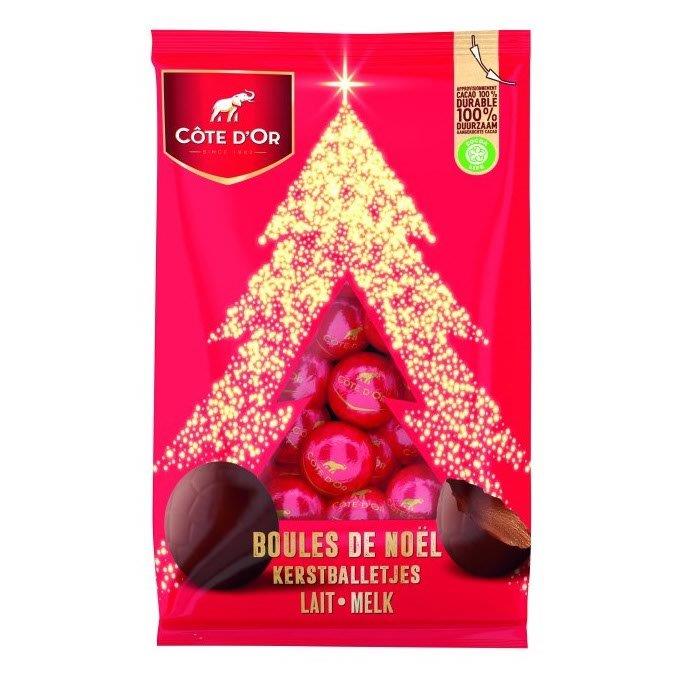 Cote D Or Christmas Baubles Of Milk Chocolate In Bag 350g