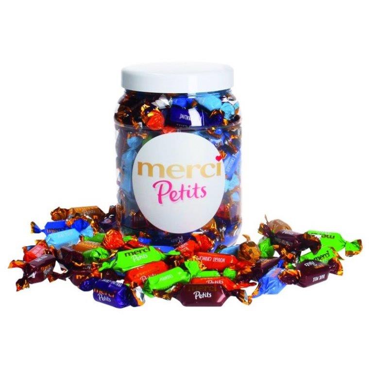 Merci Petits Assortment Wrapped Assorted Chocolates In Gift Jar 700g