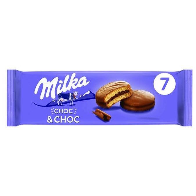 Milka Choc & Choc Biscuits Covered In Milk Chocolate 175g