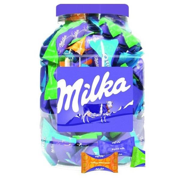 Milka Moments Wrapped Milka Chocolates In Large Gift Jar 1kg