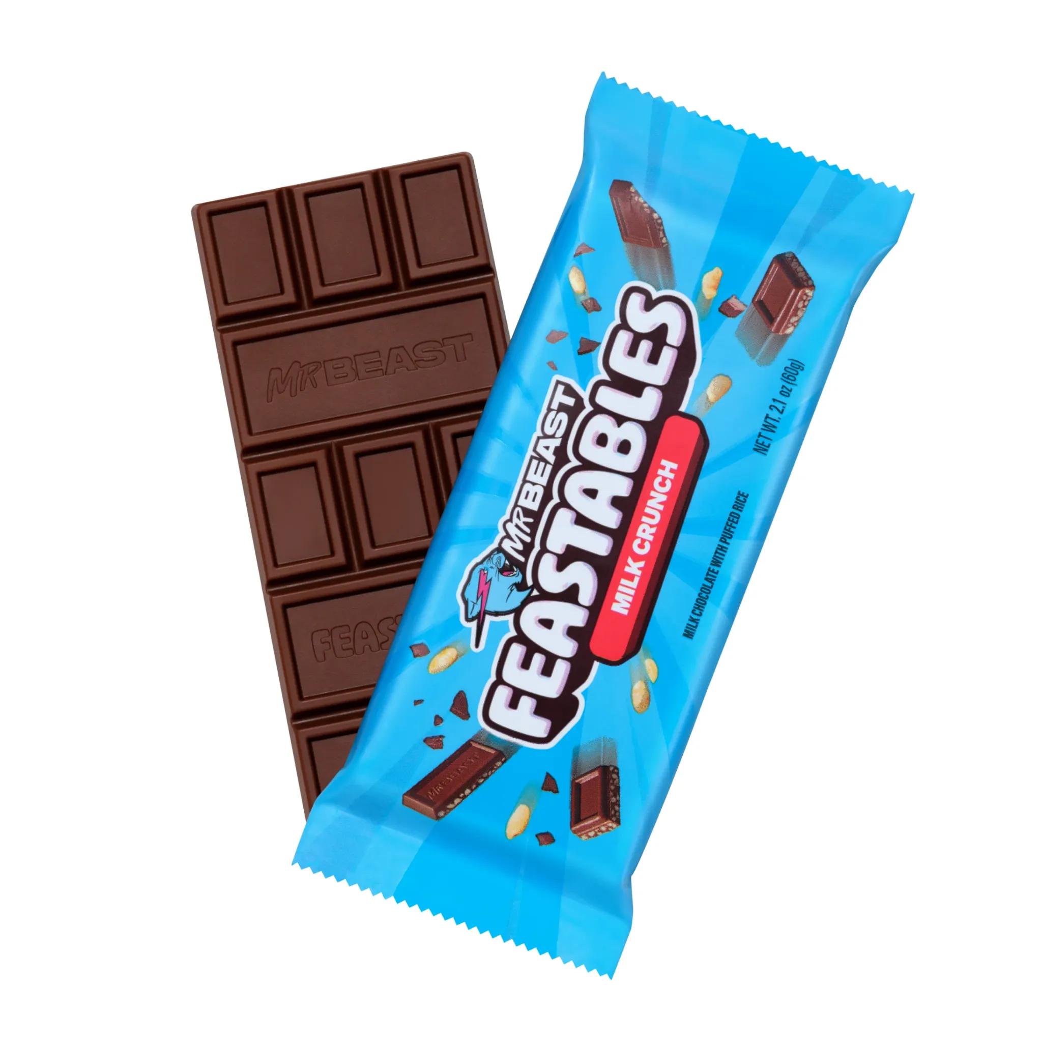 Mr Beast Feastables Milk Crunch Choco Bar 60g