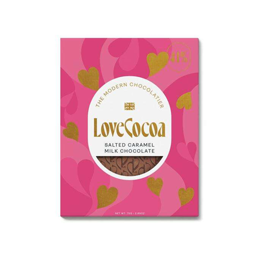 Love Cocoa Chocolate Bar Selection Salted Caramel Heart Edition 75g