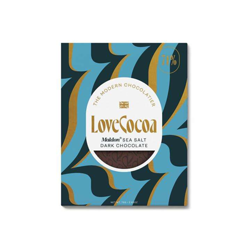 Love Cocoa Chocolate Bar Selection Dark & Maldon Sea Salt 75g