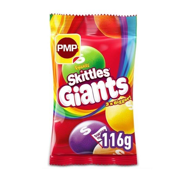 (STANDARD) Skittles Giant Fruits PM £1.25 116g