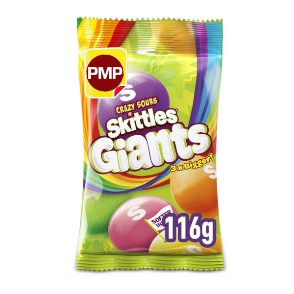 (STANDARD) Skittles Giant Sours PM £1.25 116g